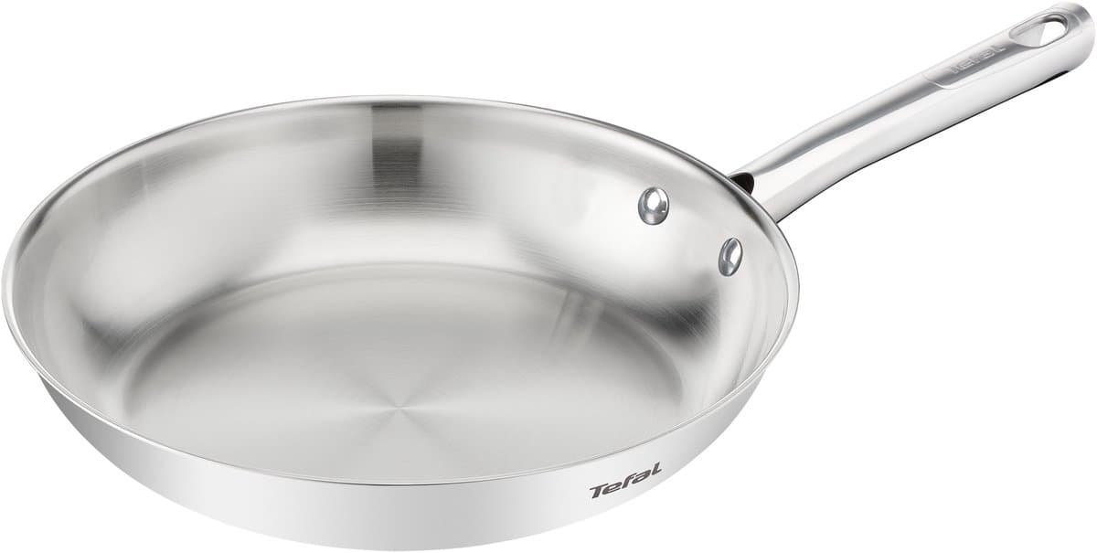 Tefal Duetto On B8660234– Braadpan – 20cm – Inductiegeschikt – Knapperig bakresultaat – Premium roestvrij staal – Geklonken handgrepen – Koekenpan