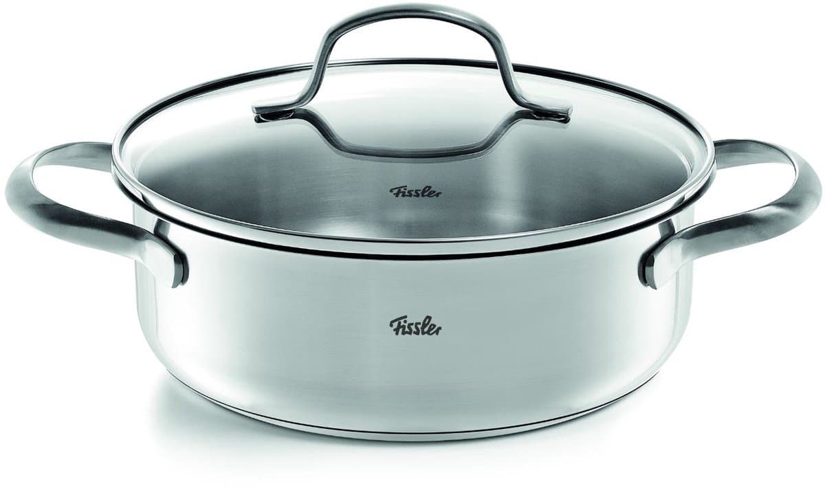 Fissler San Francisco - Kookpan Laag met Glasdeksel - 20cm - PTFE & PFAS vrij