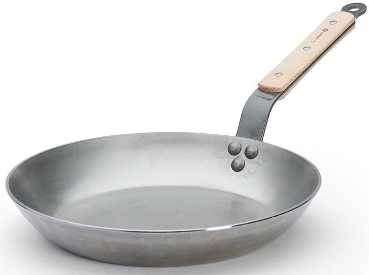 De Buyer Koekenpan Mineral B Hout - ø 28 cm - zonder anti-aanbaklaag