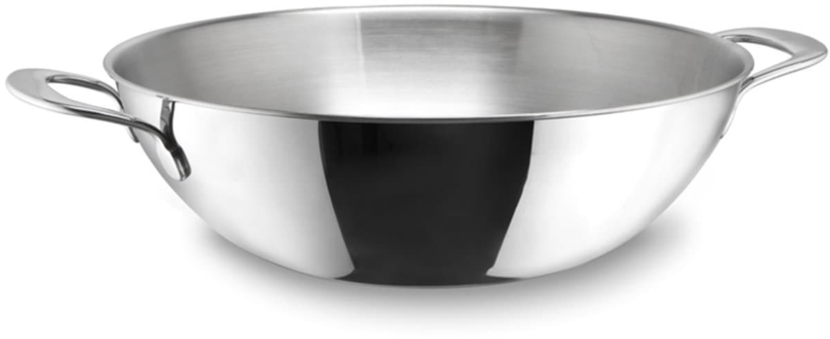 Habonne Avance Wok - 24 cm - Triply RVS - met glasdeksel