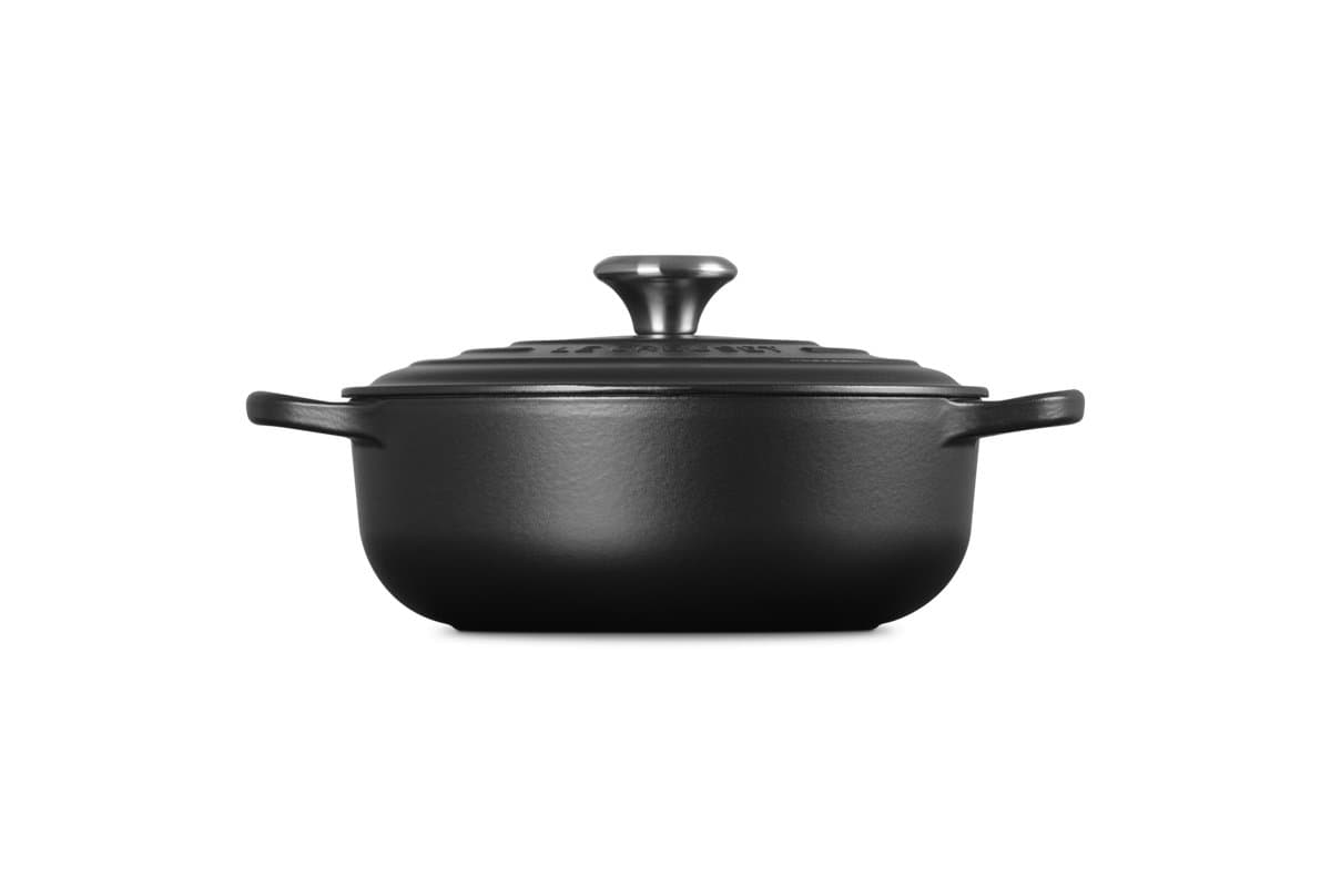 Le Creuset gietijzeren Sauteuse - Signature - Zwart - 3,4 Liter