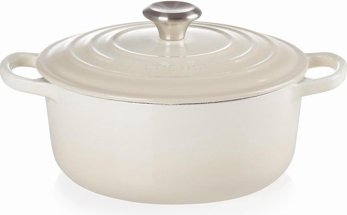 Le Creuset® - Signature - Braadpan - Stoofpan - Vaatwasserbestendig - Geschikt Voor Alle Warmtebronnen - 28cm - Meringue - Wit