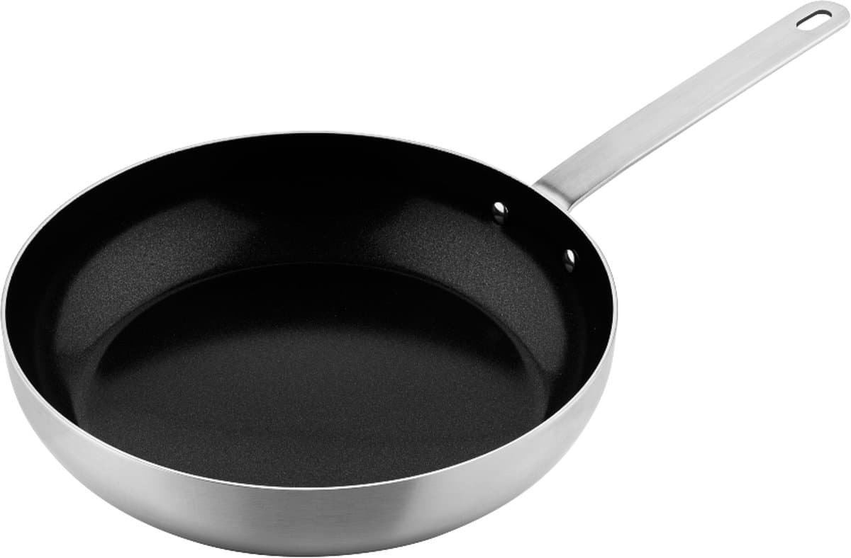 Soenil by ISENVI Koekenpan - 28 cm - RVS - Keramisch - Geschikt voor Inductie - PFAS, PTFE Vrij
