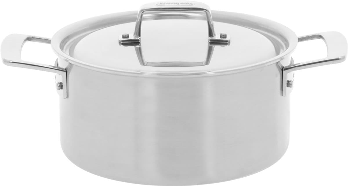 Demeyere Essential 5 Kookpan 22 cm/4 L – RVS kookpot – Geschikt Voor Alle Warmtebronnen Inclusief Inductie & Oven