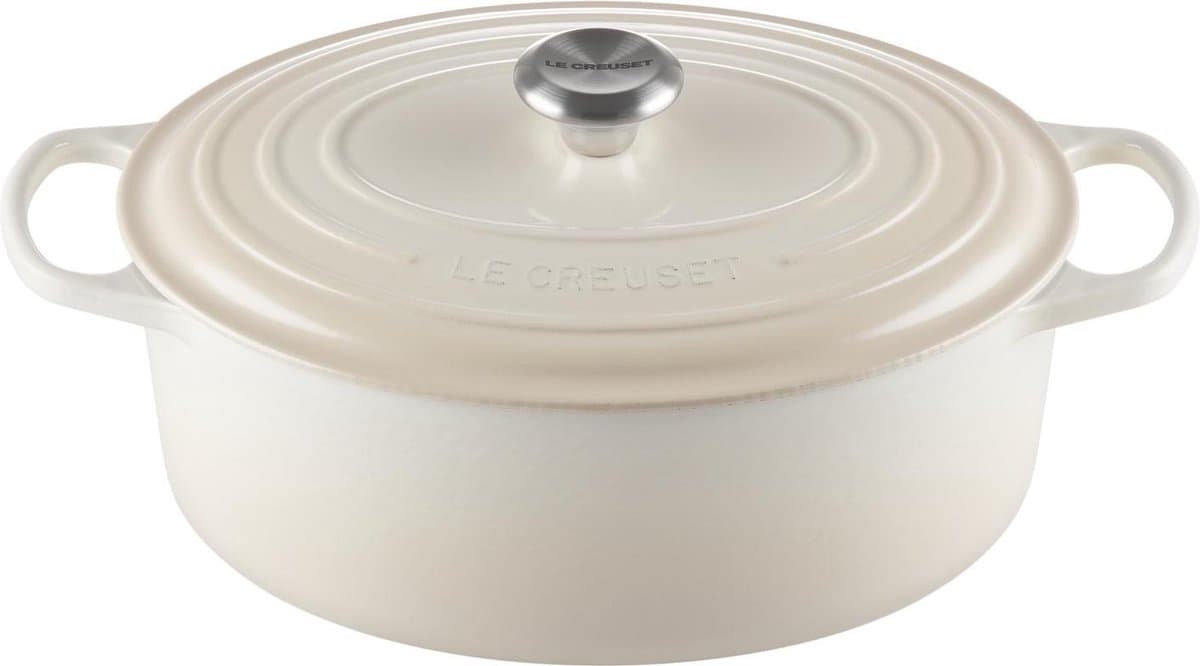 Le Creuset Braadpan Ovaal Signature Meringue - ø 31 cm / 6.3 Liter