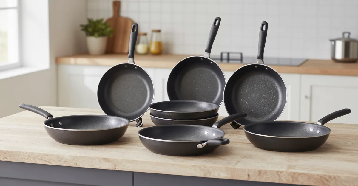 Verschillende soorten pannen zonder anti-aanbaklaag